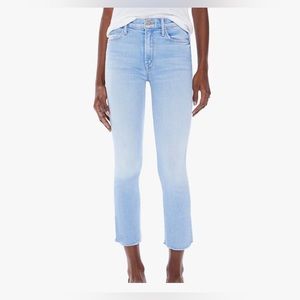 NWT MOTHER JEANS THE MID RISE DAZZLER ANKLE STEP FRAY